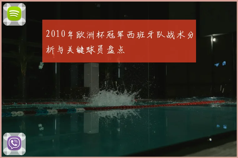2010年欧洲杯冠军西班牙队战术分析与关键球员盘点